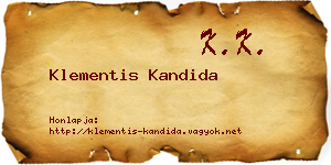 Klementis Kandida névjegykártya